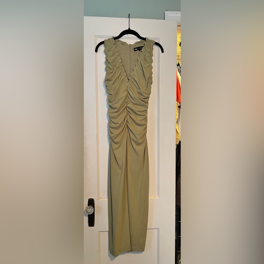 Zara Ruched Sleeveless Dress